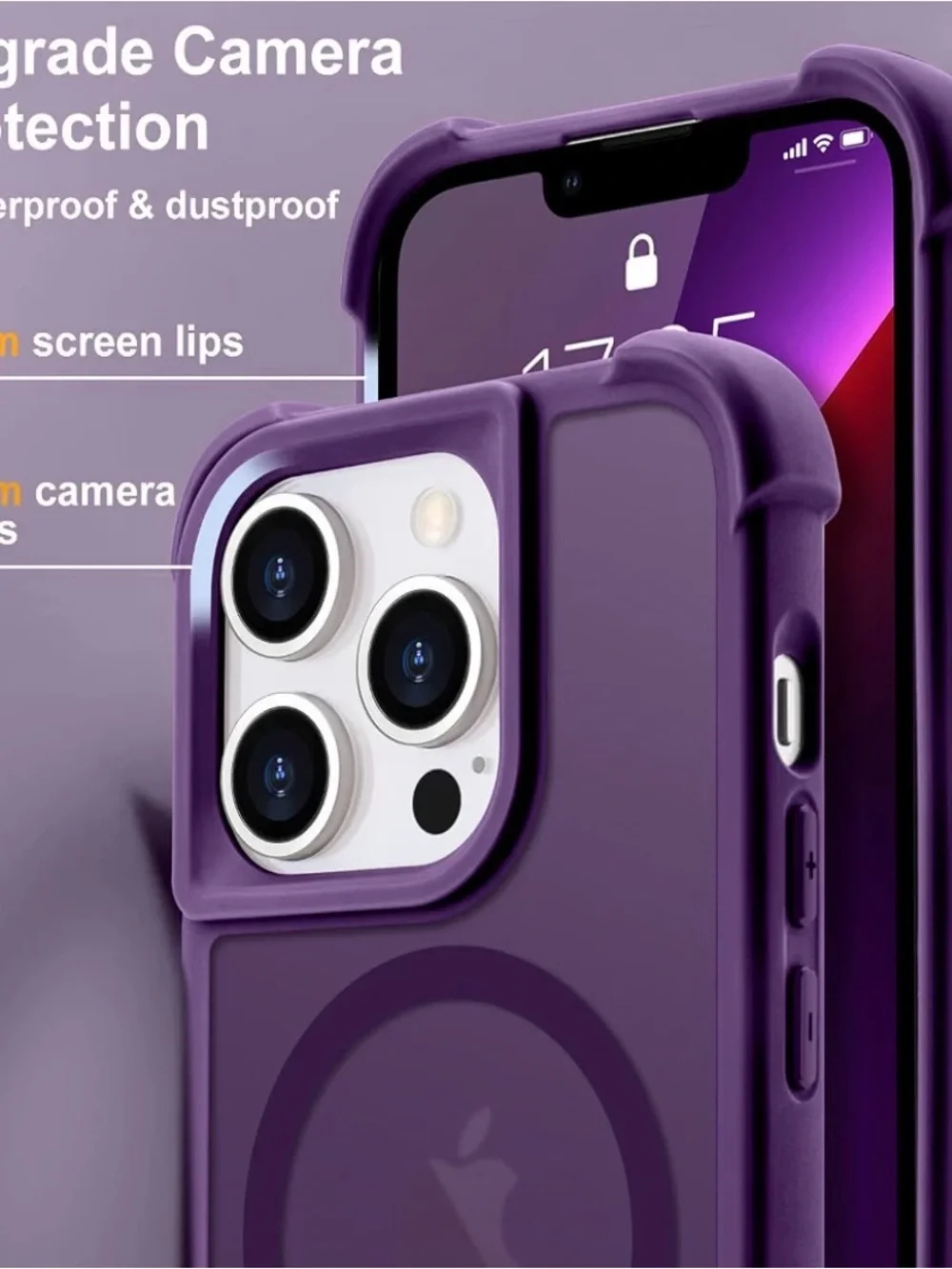 Slim Purple MagSafe-Ready Protective iPhone 13 Pro Case